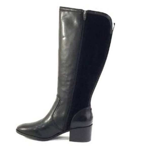 Marc Fisher Wide Calf Leather Tall Shaft Boots - Picture 2 of 12